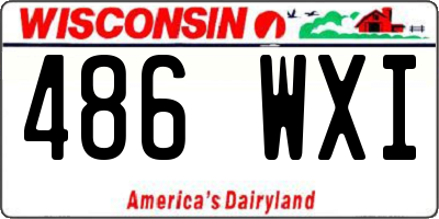 WI license plate 486WXI