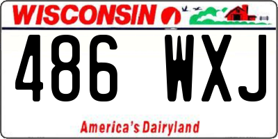 WI license plate 486WXJ