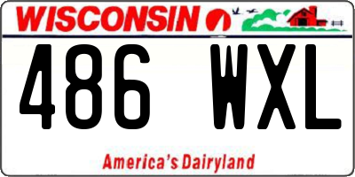 WI license plate 486WXL