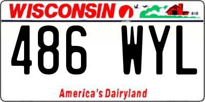 WI license plate 486WYL