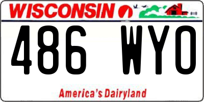 WI license plate 486WYO