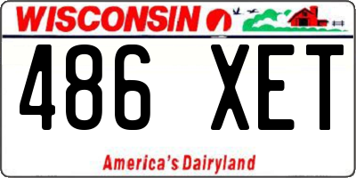 WI license plate 486XET
