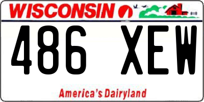 WI license plate 486XEW