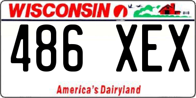 WI license plate 486XEX