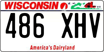 WI license plate 486XHV