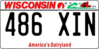WI license plate 486XIN