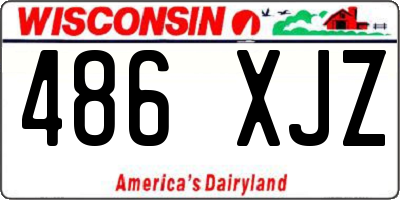 WI license plate 486XJZ