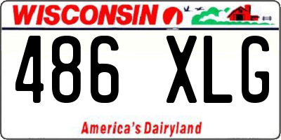 WI license plate 486XLG