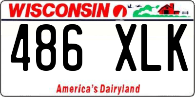WI license plate 486XLK