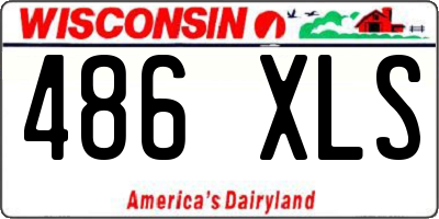 WI license plate 486XLS