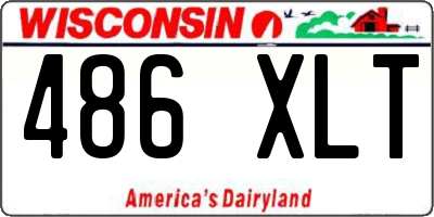 WI license plate 486XLT