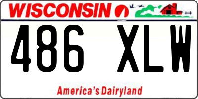 WI license plate 486XLW