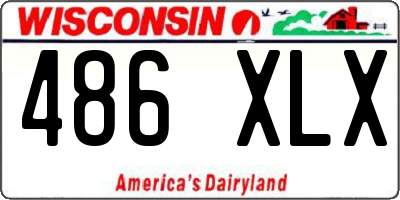 WI license plate 486XLX