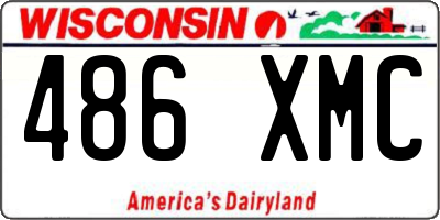 WI license plate 486XMC