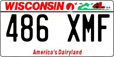 WI license plate 486XMF