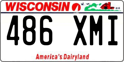 WI license plate 486XMI