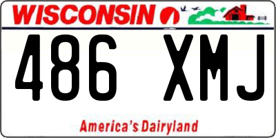 WI license plate 486XMJ