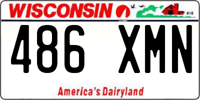 WI license plate 486XMN