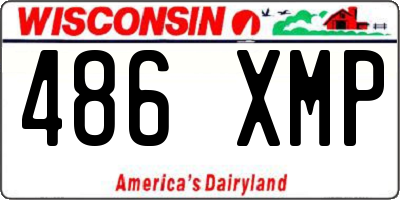WI license plate 486XMP
