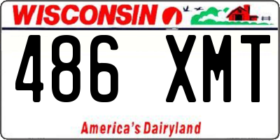 WI license plate 486XMT