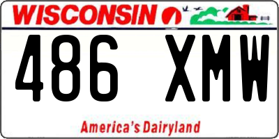 WI license plate 486XMW