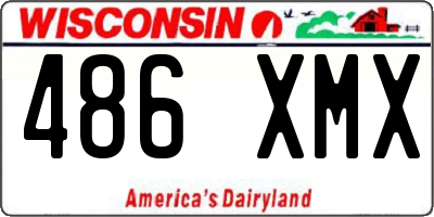 WI license plate 486XMX