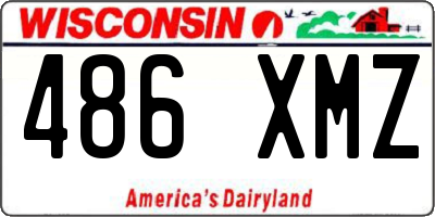 WI license plate 486XMZ