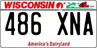 WI license plate 486XNA