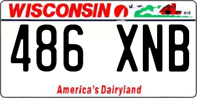 WI license plate 486XNB