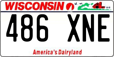 WI license plate 486XNE