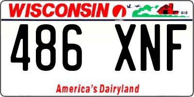 WI license plate 486XNF