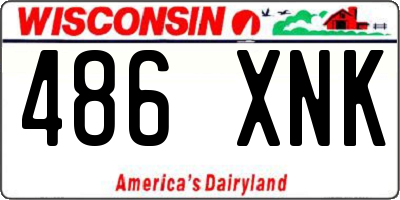 WI license plate 486XNK
