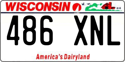 WI license plate 486XNL