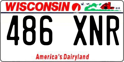WI license plate 486XNR