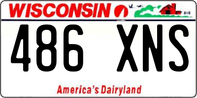 WI license plate 486XNS