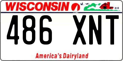 WI license plate 486XNT