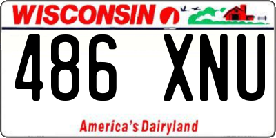 WI license plate 486XNU