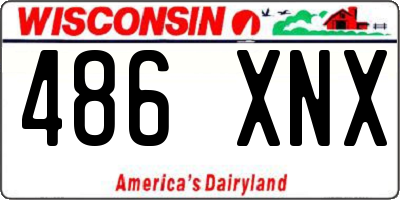 WI license plate 486XNX