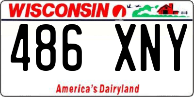 WI license plate 486XNY