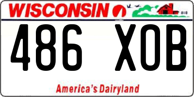 WI license plate 486XOB