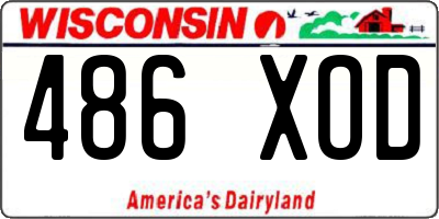 WI license plate 486XOD
