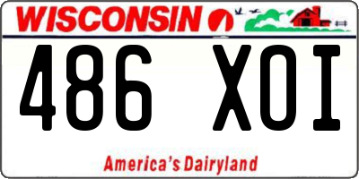 WI license plate 486XOI