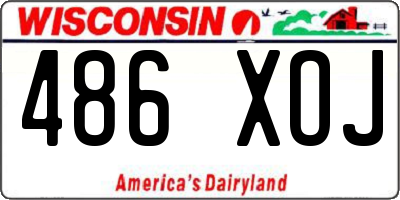 WI license plate 486XOJ
