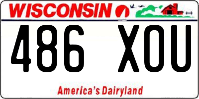 WI license plate 486XOU