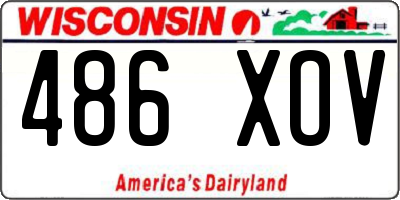 WI license plate 486XOV