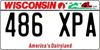 WI license plate 486XPA