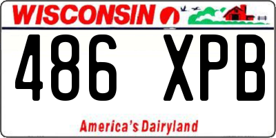 WI license plate 486XPB