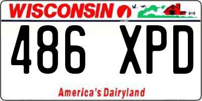 WI license plate 486XPD