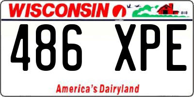 WI license plate 486XPE