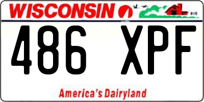 WI license plate 486XPF